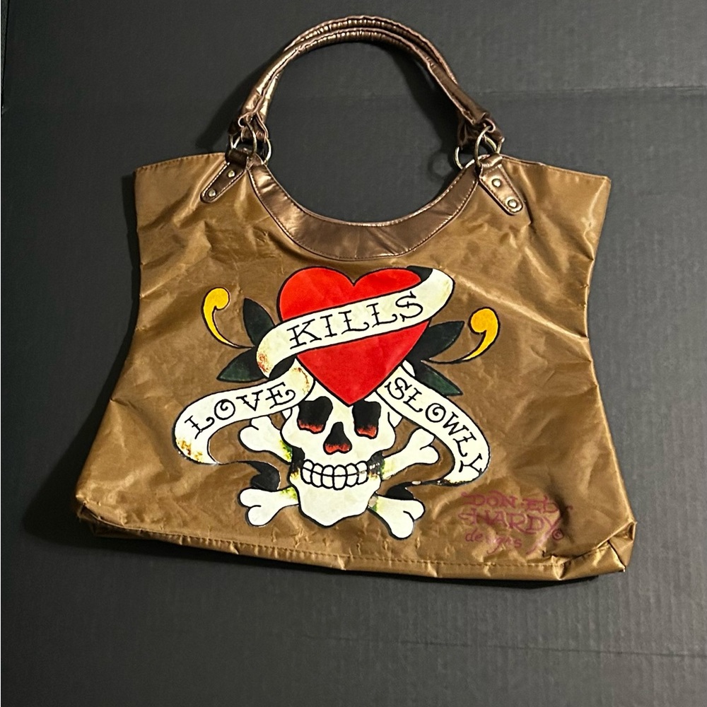 Ed Hardy large brown bag
